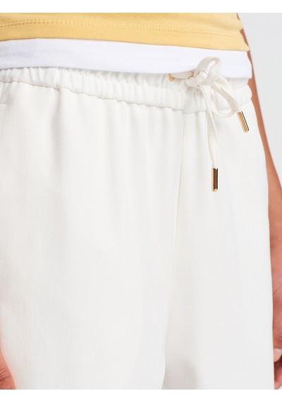 Dilvin 72134 Geniş Paça Pantolon-beyaz Beyaz