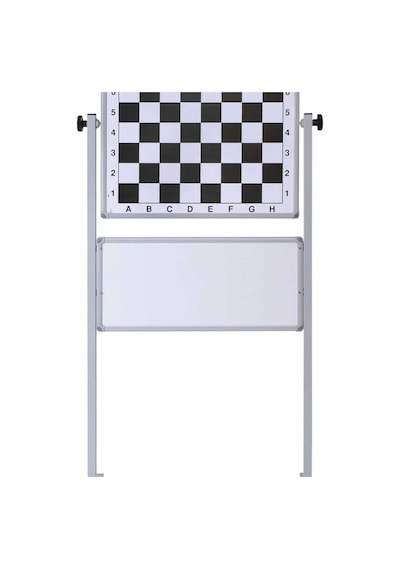 Ayaklı Satranç Tahtası 70x110 Cm Manyetik Tekerlekli Ayaklı Pano Beyaz
