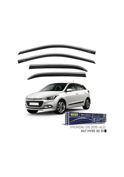 Hyundai i20 Niken Kromlu Cam Rüzgarlığı 4lü Set 2015 2020