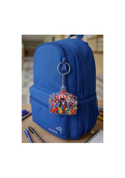 Owl Bag Digital Circus Characters Desenli Acrylic Anahtarlık Çanta Süsü Çok Renkli