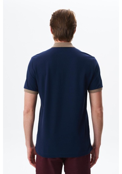 AR-MA Arma Erkek Regular Fit Basic % 100 Pamuk Pike Fermuarlı Polo Yaka Tişört Y29374354302 Lacivert