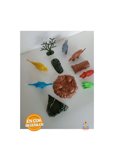 Oyuncak Dinazor Hayvanları Seti 11 Parça Büyük Boy Dinozor Dünyası Oyuncak Seti 11 Parça Kartelada