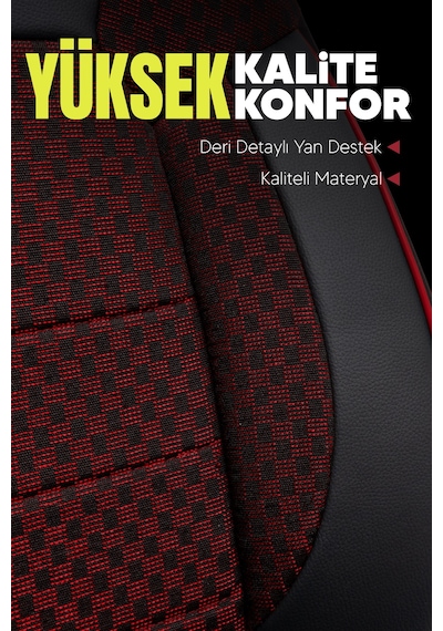 Smrautoaccessory Pam Serisi Oto Koltuk Kılıfı Bordo