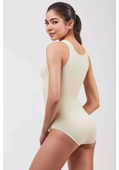 Mbb E-ticaret Elit Life Geniş Askılı Kadın Dikişsiz Çıtçıtlı Slip Body Ten 878