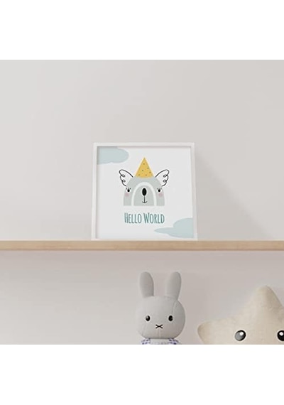 Bebek Odası İçin Minimal Tasarımlı Çerçeve Açık Gri