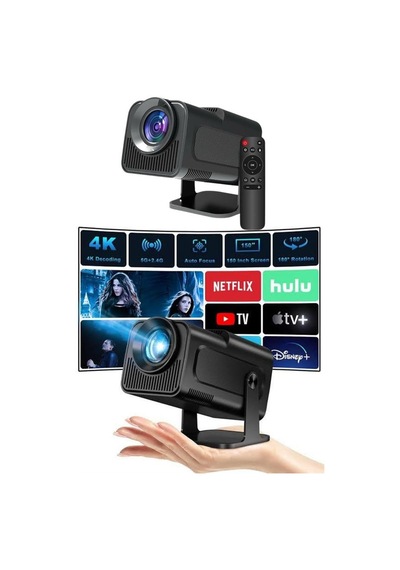 Projektör Siyah Android Taşınabilir Sinema Projeksiyon Wifi Destekli En Güncel Sürüm Akıllı Tkdytgs2dc5wv4ccanı