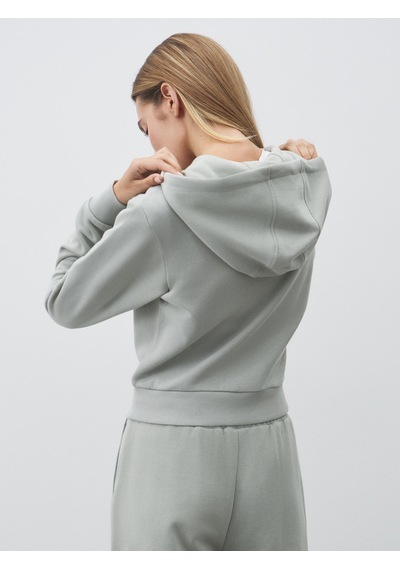Guess Logolu Yapay Elmas Taşlı Kapüşonlu Kadın Sweatshirt V5gq10kcrp0 Yeşil