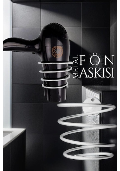 Transformacion Gümüş Metal Fön Makinesi Askısı Duvara Monte Saç Kurutma Makinesi Tutucu 719681