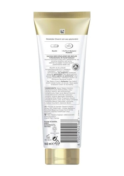 Pro-v Miracles Molecular Bond Repair Saç Bakım Kremi Yıpranmış Saçlar İçin 160 Ml