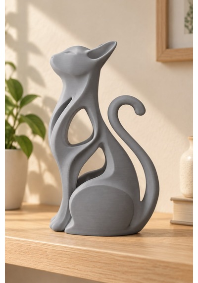 Modern Kedi Figürlü Dekoratif Biblo 01371318