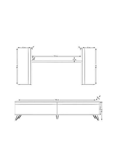 Decoraktiv Eko 7 Mdf Std Retro Tv Ünitesi Tv Sehpası Beyaz - Ceviz Decoraktiv Eko 7 Mdf Std Retro Tv Ünitesi Tv Sehpası Beyaz - Ceviz