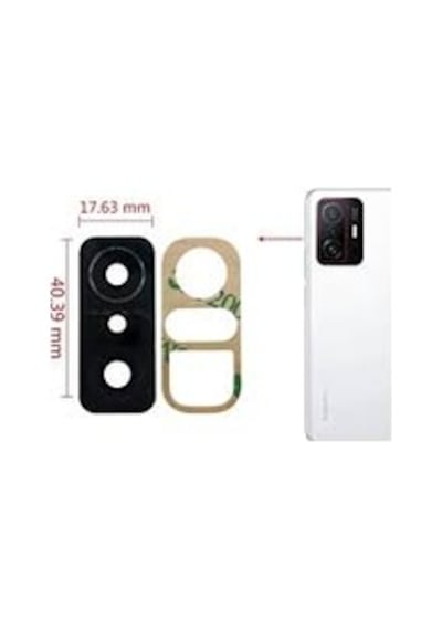 Xiaomi Uyumlu Mİ 11T Pro Arka Kamera Camı Lensi (Çıtasız Sade Cam)