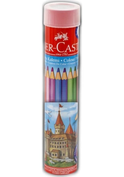 Faber - Castell 24 Metal Tüp Kuru Boya 24'lü Kırmızı