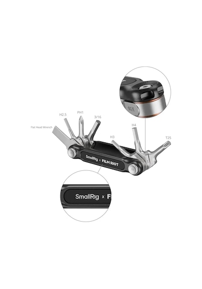 Smallrig 4811 Fılm Rıot 7'si 1 Arada Katlanır Anahtar Seti Kırmızı
