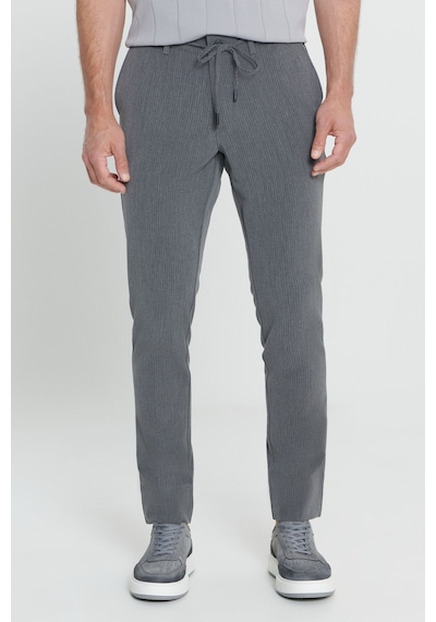 AC&Co / Altınyıldız Classics Erkek Antrasıt Slim Fit Dar Kesim Yan Cepli Desenli Beli Lastikli Pantolon Antrasit AC&Co / Altınyıldız Classics Erkek Antrasıt Slim Fit Dar Kesim Yan Cepli Desenli Beli Lastikli Pantolon Antrasit