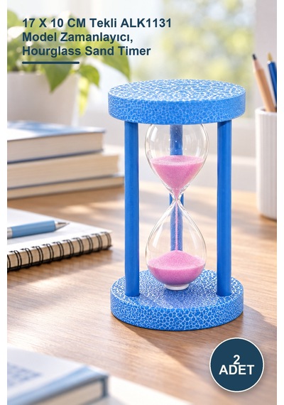 2 Adet Kum Saati 17 X 10 Cm Tekli Alk1131 Model Zamanlayıcı, Hourglass Sand Timer Diğer