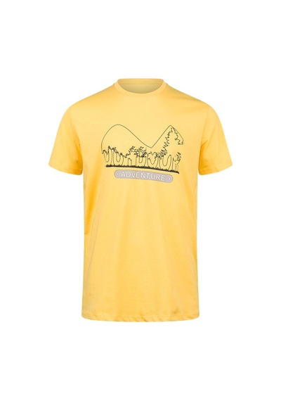 2as Alex Baskılı Erkek Sıfır Yaka T-shirt 016 Sarı