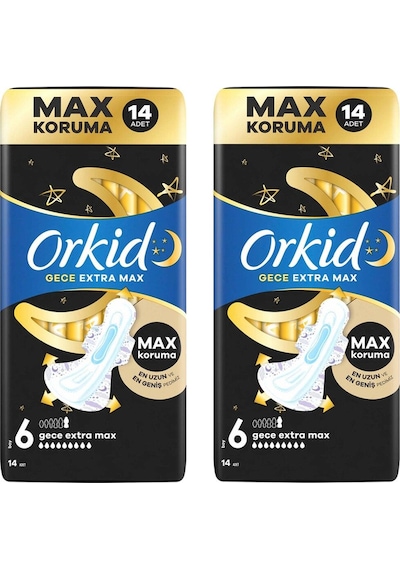 Hijyenik Ped Ultra Gece Ekstra Max 14' Lü 2 Adet