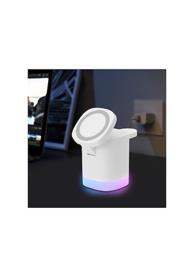 Aw13 3ın1 15 Watt Kaanabilir Wireless Şarj Standı