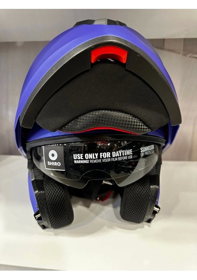Shiro SH-508 Çene Açılır Kapalı Kask Mat Mavi
