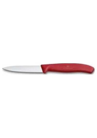 Victorinox 8Cm Sivri Uç Düz Soyma Bıçağı Turuncu
