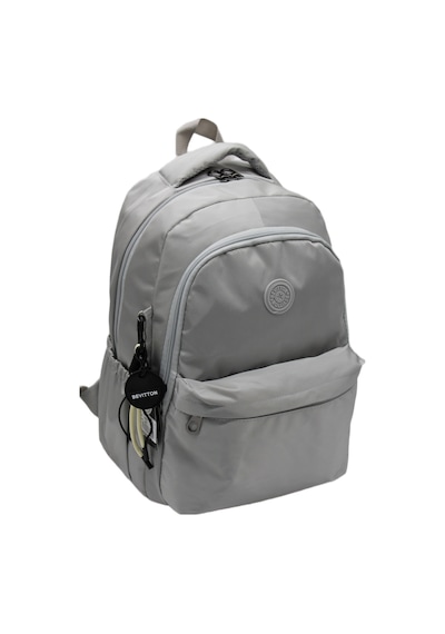 Gri Unisex Okul Çantası Su Geçirmez Kumaş Unisex Okul Sırt Çantası 2200 Gri