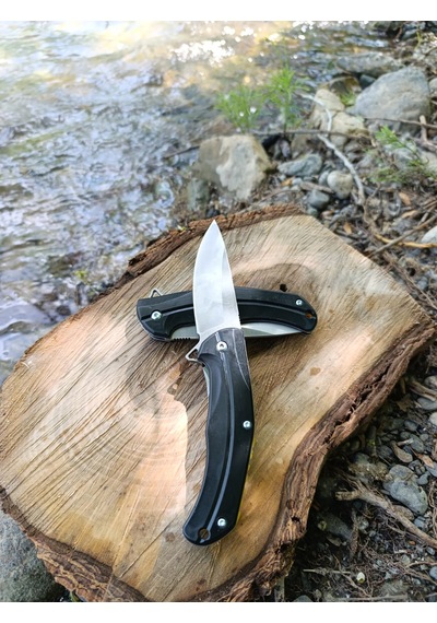 El Yapımı Outdoor Kamp Çakısı Siyah - Sarı