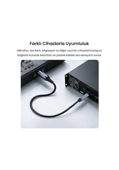 Veggieg 6.35mm To Xlr Dişi Mikrofon Kablosu Hi-fi Ses Kalitesi Ofc Bakır Enstrüman Ses Kablosu 5 Metre