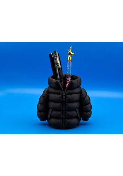 3d Baskı Şişme Mont Kalemlik - Masaüstü Organizer-siyah Diğer