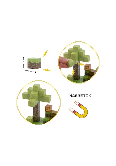 Creative World Manyetik Yapı Blokları Seti 192 Parça / Zekâ Geliştirici Bloklar Seti -jm807