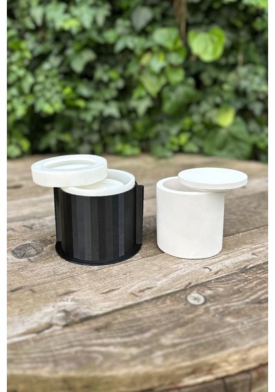 Rufus Concept Dairesel Silikon Kap Kalıbı 8mm Kalınlık Kapaklı Kasnaklı 1 Adet