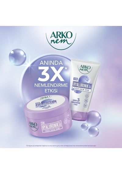 Arko Nem Yoğun Bakım Serisi Hyaluronik,badem Sütü,ekstra Nemlendirici Krem 3x60 Ml