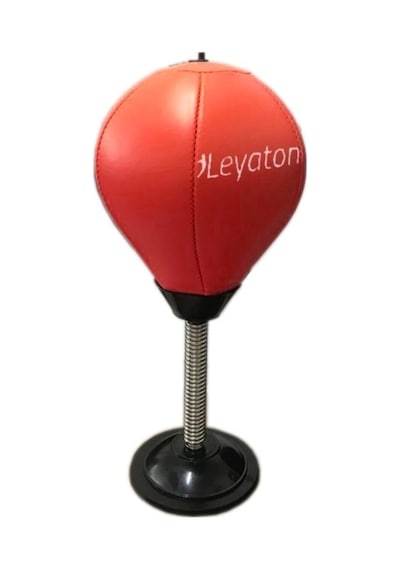 Leyaton Kırmızı Punching Ball Masa Üstü Pencikbol Topu, Tek Ebat, Mspckblkrmz, Kırmızı Çok Renkli