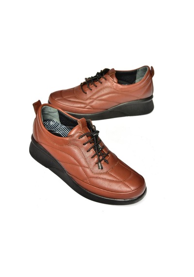 Fox Shoesp555193203 Taba Hakiki Deri Comfort Ortopedik Taban Kadın Ayakkabı Taba