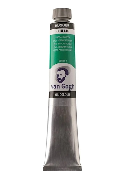 Talens Van Gogh Yağlı Boya 200 Ml 615 Emerald Green Karışık, Çok Renkli