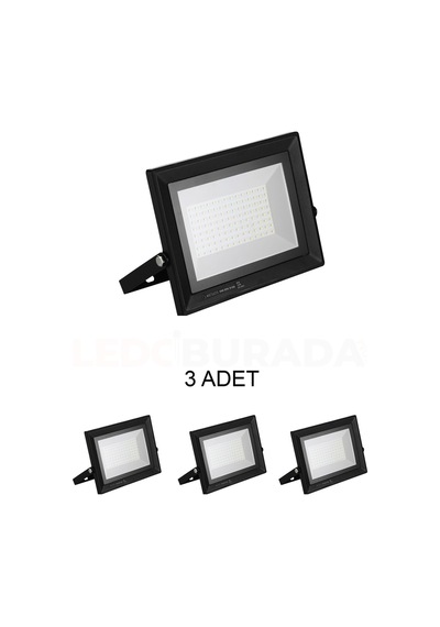 Horoz Pars-100 Led Projektör 100w 6400k - 3 Lü Paket