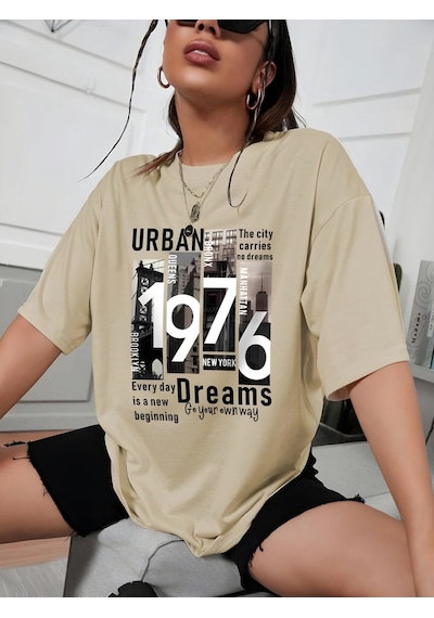 Startmore Urban 1976 Baskılı Tişört Taş