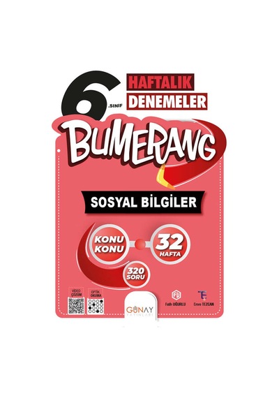 Günay Yayınları 6. Sınıf Bumerang 32 Haftalık Sosyal Bilgiler Den