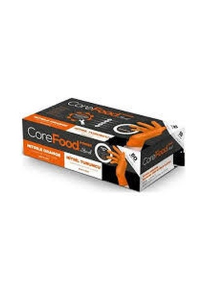 Corefood Turuncu Nitril Eldiven Xl Beden Elmas Dokulu