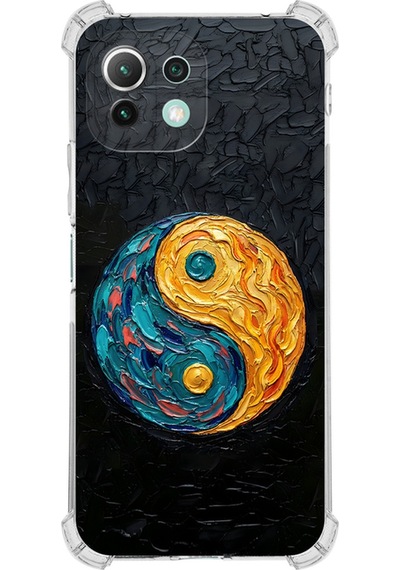 Mi 11 Lite İle Uyumlu Köşe Korumalı Kılıf Metamorfoz Dualite Tasarımlı Uv Baskılı Şeffaf