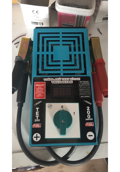 6-12-24 Volt 200 Amper Akü Test Cihazı Tuğra Tet 200