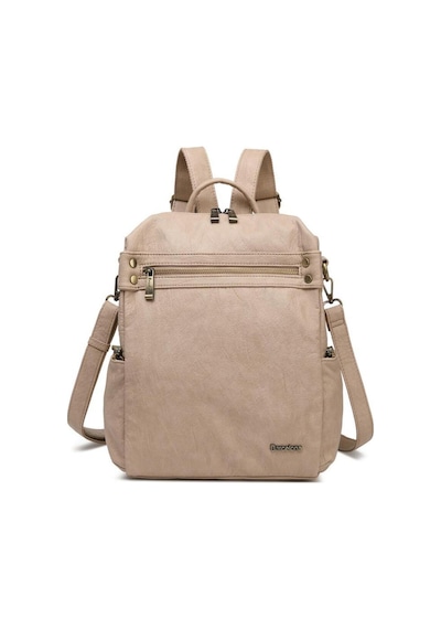 Smart Bags Yıkama Deri Sırt Askılı Kadın Çantası 21-k Barcelona 1909 Koyu Bej
