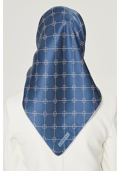 Armine Dj Saf İpek Eşarp 8555d T Nostalji Twill -05 Lacivert