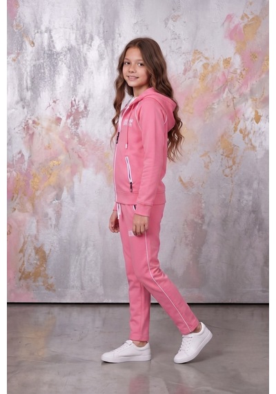 Pina Kids Kız Çocuk Atheletic Reglan Kol Kapüşonlu Düz Paça Dalgıç Kumaş Eşofman Takımı Esf7018 Pembe Pina Kids Kız Çocuk Atheletic Reglan Kol Kapüşonlu Düz Paça Dalgıç Kumaş Eşofman Takımı Esf7018 Pembe