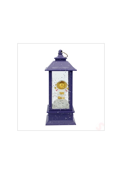 Uçuşan Simli,12,5cm X 5cm Led Işıklı Astronot Fener Küre - C