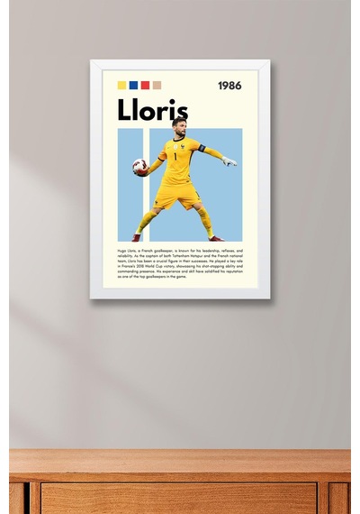 Hugo Lloris Çerçeveli Tablo - Dekoratif Çerçeveli Futbolcu Poster Tablo