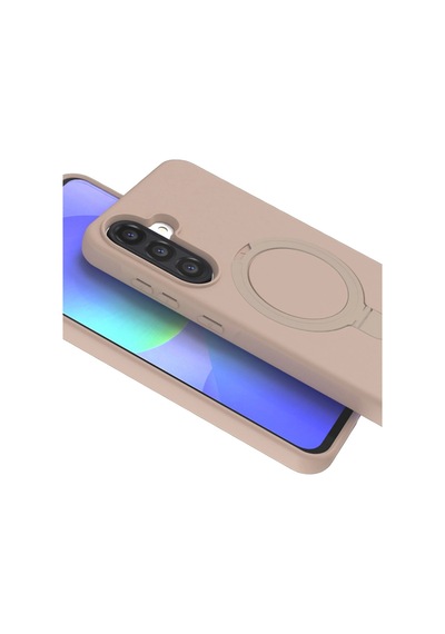 Samsung Galaxy A26 Regal Magsafe Standlı Kapak - Çöl Titanyum 0.2M-Çok Renkli