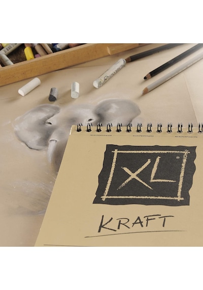Canson XL Kraft Eskiz ve Resim Defteri Spiralli 40 Sayfa A5. B