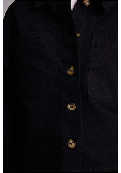 Defacto Gabardin Gömlek Kız Çocuk G6821a826spbk34 Siyah-bk34