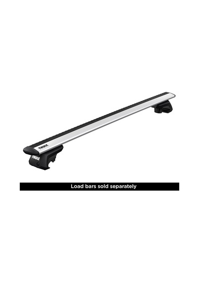 Thule Unisex's Evo Yükseltilmiş Raylı Tavan Rafı Bileşeni, Siyah, Tek Boyut